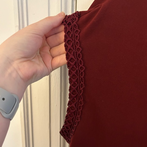 Express size medium burgundy red shirt - Picture 4 of 9